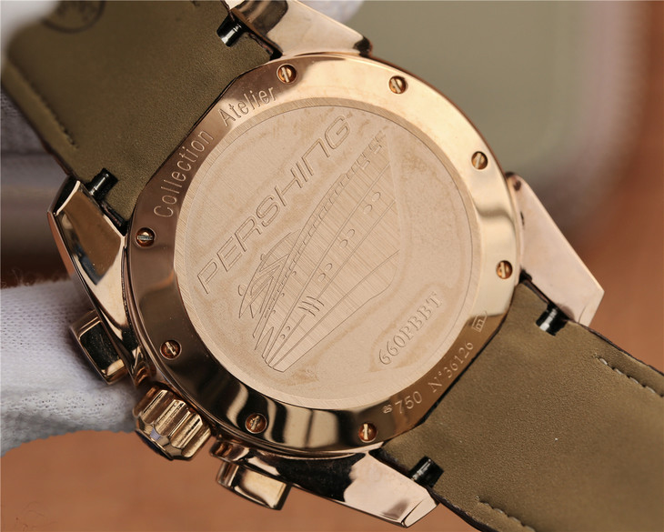 帕瑪強尼Pershing繫列男士運動版多功能腕錶 完美1.1復刻 全自動機械機芯 男士腕錶 意大利牛皮￥3680