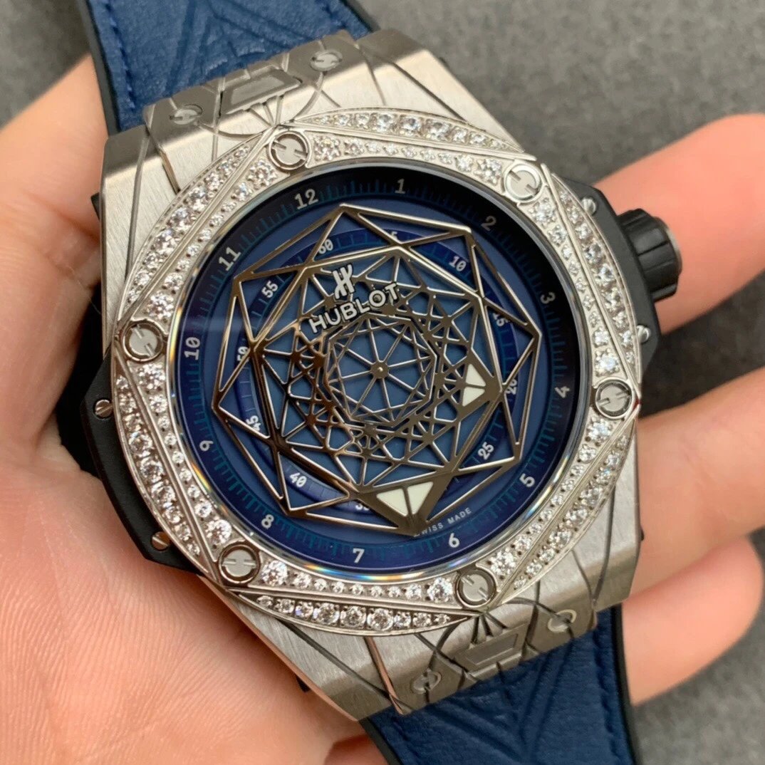 WWF廠宇舶BIGBANG繫列六芒星刺青鉆圈機械男錶45mm￥5880