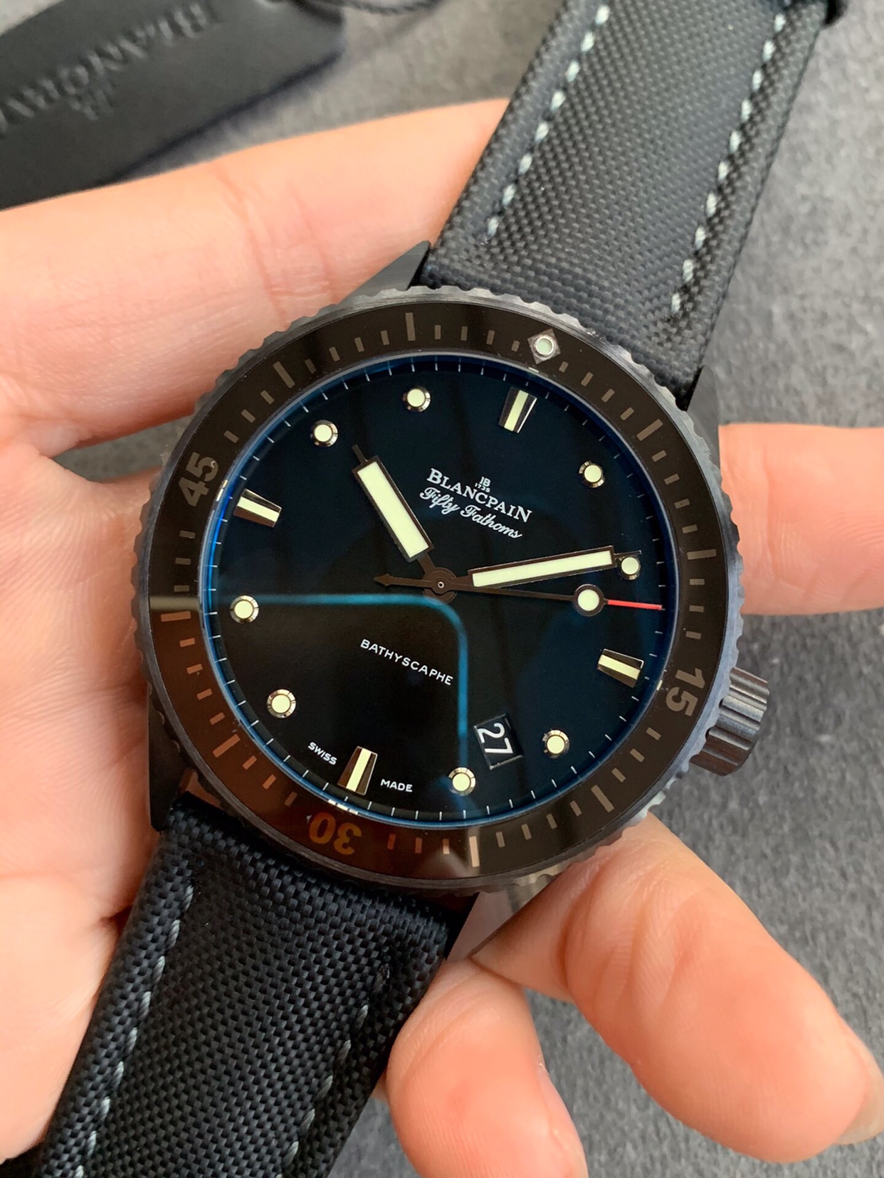 GF廠手錶寶珀五十尋繫列50001110B52A緞面磨砂黑色￥3180